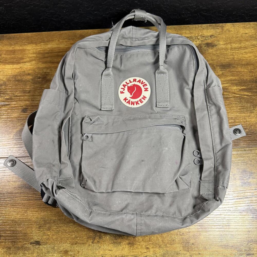 Fjallraven Kanken Classic Backpack Gray Canvas School Laptop Bag‎